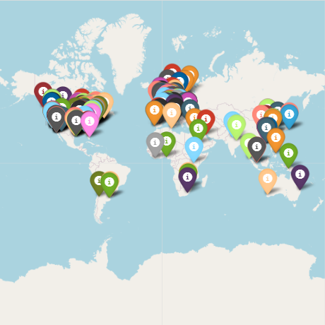 Citation map of selected publications